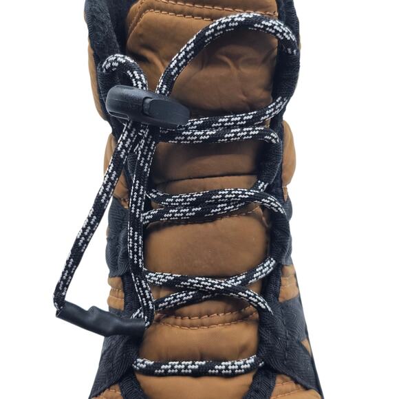 Sorel Kids Elk/Black Whitney II Short Lace Snow Waterproof Winter Utility Boots - Picture 6 of 10